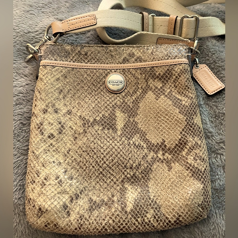 Coach snakeskin crossbody